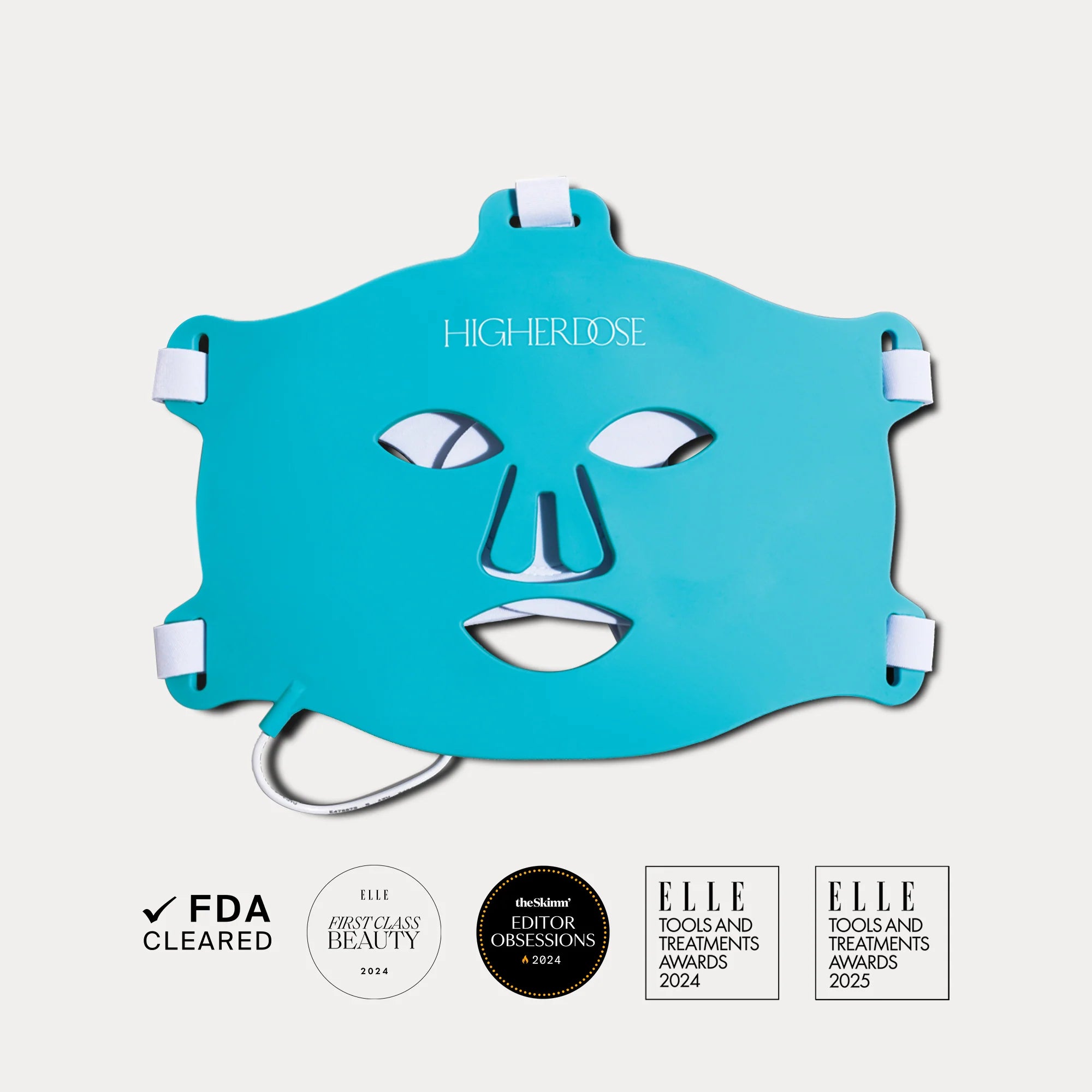 HigherDOSE® raudonos ir artimosios infraraudonosios šviesos terapijos kaukė veido odai